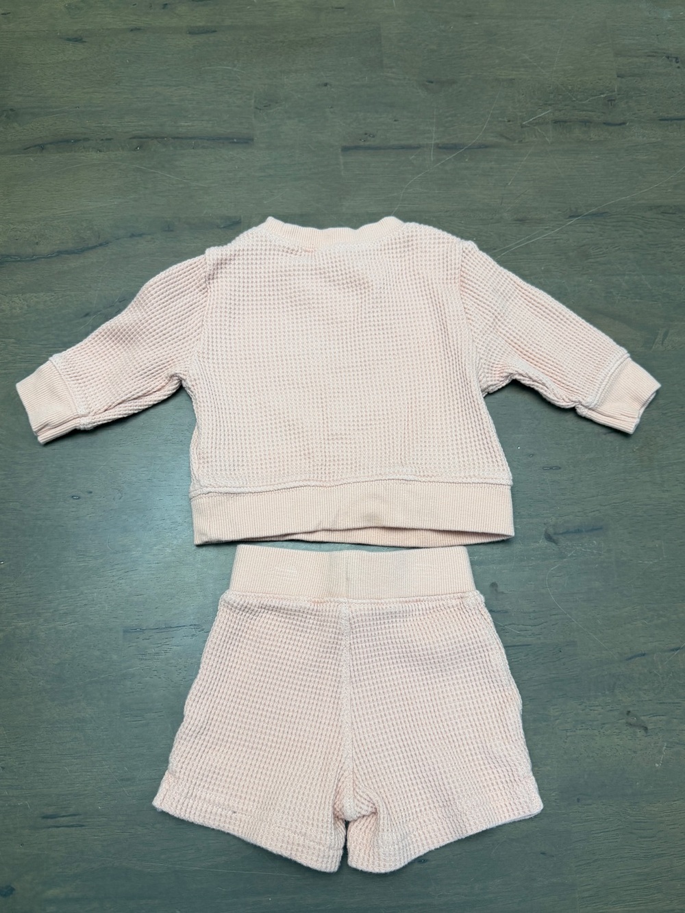 Carter's Baby NB Newborn 2pc Pink Cotton Hilary Duff 2-Piece Thermal Outfit Set - Picture 4 of 6